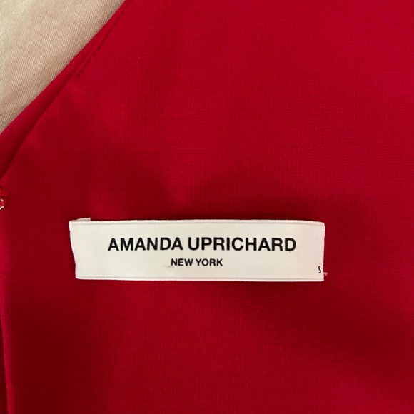 Amanda Uprichard Red Ruffle One Shoulder Mini Dress - Picture 7 of 10